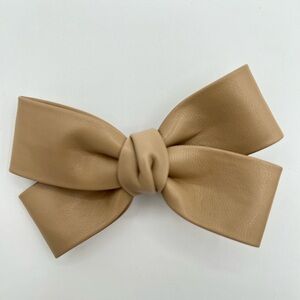 Faux Leather Hair Bow Alligator Clip